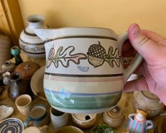 Louisville Pottery acorn and oak leaf pitcher