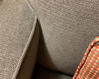 fabric detail on sleeper love seat 