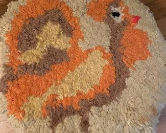 set of vintage chicken/rooster seat pads