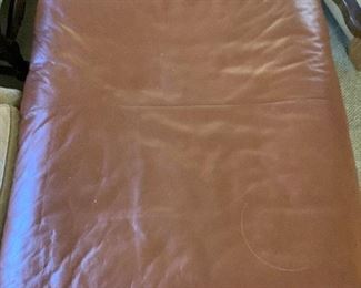 large leather ottoman