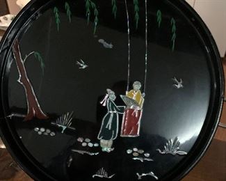 Asian lacquer tray