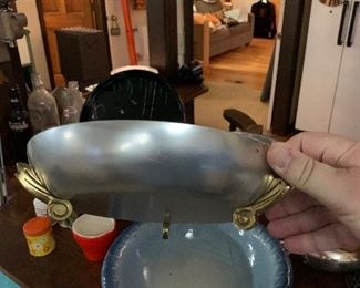 Vintage aluminum serving bowl
