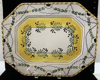 CASAFINA Hand Painted Ceramic Platter , Portugal

