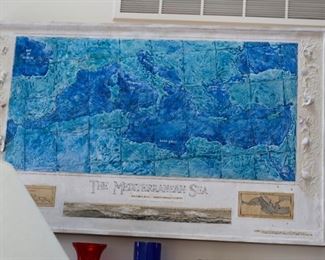 The Mediterranean Sea Textured Art Piece
