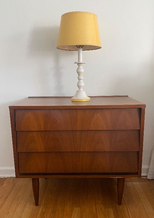 MCM dresser/night stand, 2 available. lamps as well.