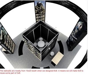 Trade Show Display Module. Used only 4 times..excellent condition.  This one was used by a gun manufacturer but may be adopted for any products.