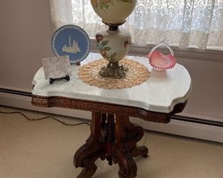 Marble top victorian table
