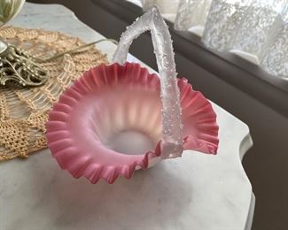 beautiful glass basket