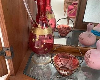 Cranberry glass—Mt Washington Glassware