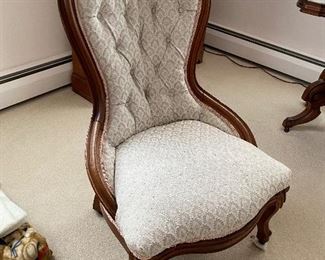 Wonderful upholstered Victorian chair