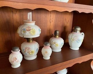 Cosmos milk glass Wildrose, Stemless Daisy pattern 