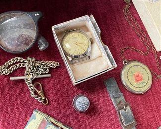 assorted antique items