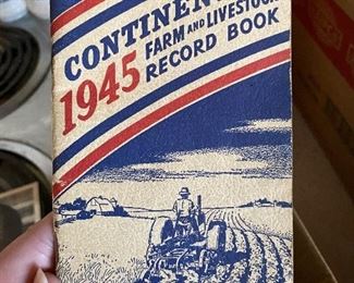 Continental 1945 Farm and Livestock record book