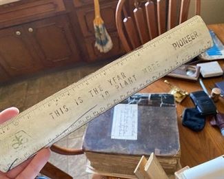 Pioneer metal ruler
