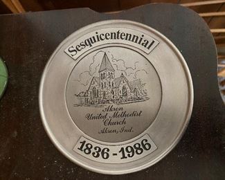 Akron church centennial plaque