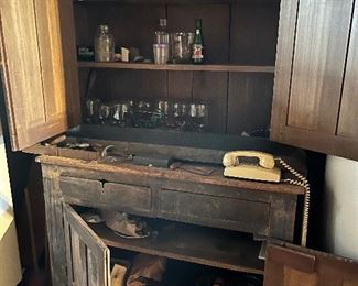primitive cupboard