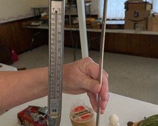 Akron, IN Feed & Grain advertising thermometer