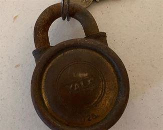 Yale vintage lock and key
