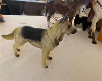 plastic dog figure—Breyer?