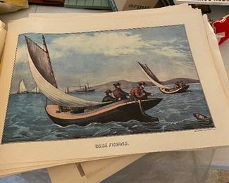 vintage Currier & Ives prints