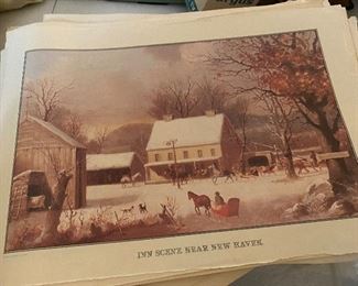 vintage Currier & Ives prints
