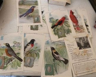 Singer Sewing Machines trading cards various birds