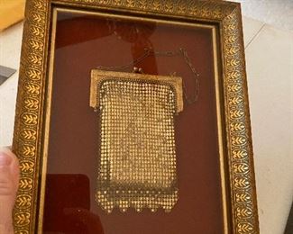 Framed antique ladies purse
