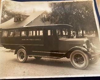 Antique school bus photo