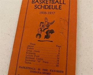 Fulton County Basketball schedule 1936-1937
