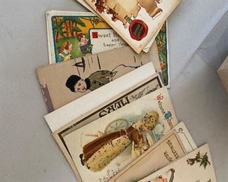 Assorted vintage postcards