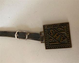 Akron High School 1912 tag metal