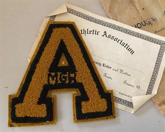 Akron Mgr varsity letter