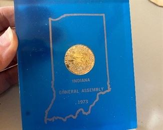 1973 Indiana General Assembly plaque
