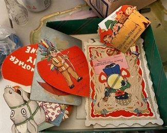 Assorted vintage valentines