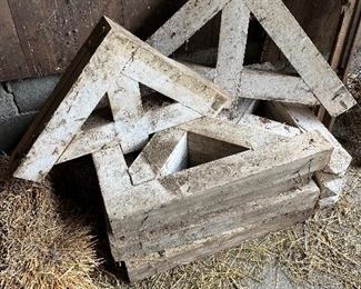 Great wooden architectural salvage gable trim/pediments! Great condition