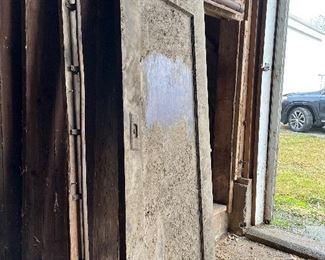 Old pocket door with track