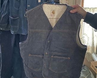 Denim sherpa vest