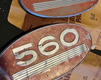 Pair of used 1958(?) Farmall IH 560 Oval Emblems