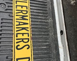 Vintage Metal Boilermakers Dr sign 6” x 34” 