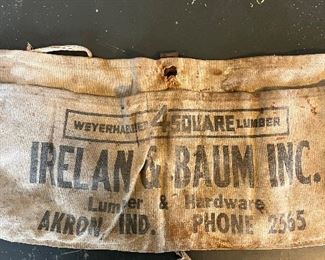 Vintage Irelan & Baum construction apron
