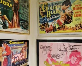 Orig. Posters of "Golden Blade," "Cult of the Cobra," "River of No Return" (French Version) and "The President's Analyst"  Last 2 were produced by Kathleen's husband, Emmy-Winning Stanley Rubin