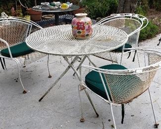 Mid-Century Patio Talble w/  3 Chairs