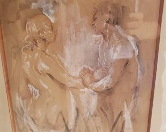 Orig. gouache by G. Hunter Jones, listed