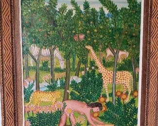 Orig. Haitian  Folk Oil by Gabriel Leveque, listed