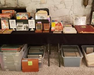 LOTS of Hollywood Memorabilia, including three tubs of Scripts from "Bracken's World" produced by Stanley Rubin; Vintage Hollywood Magazines (Rock Hudson on the Cover) Lobby Cards, Publicity Photos, etc.