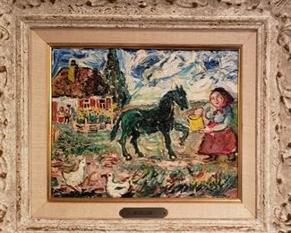 "Country Life" Orig. Oil by David Burliuk, listed