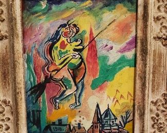 "Witches Embrace"  Orig. Oil by David Burliuk, listed
