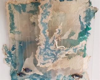 "At Sea" Acrylic Mixed Media, signed