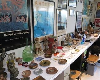 Collection of Vintage Souvenir Ashtrays; Exhibition Posters, etc.