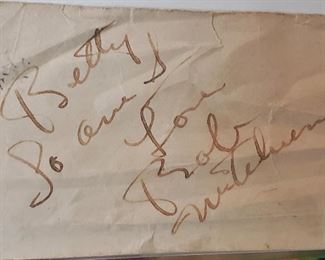 Robert Mitchum Autograph